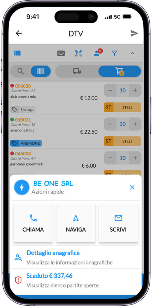 Schermata originale BeOrder